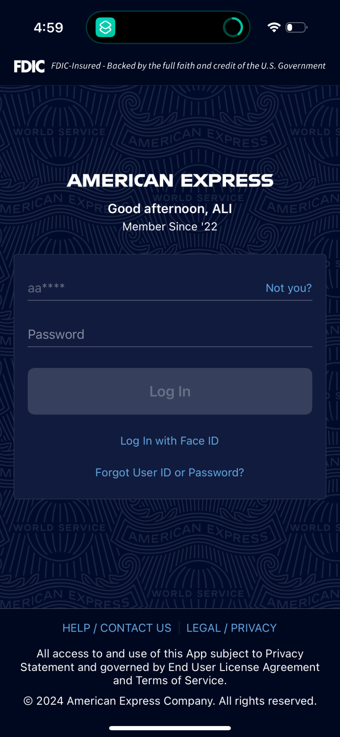 amex app screenshot 92